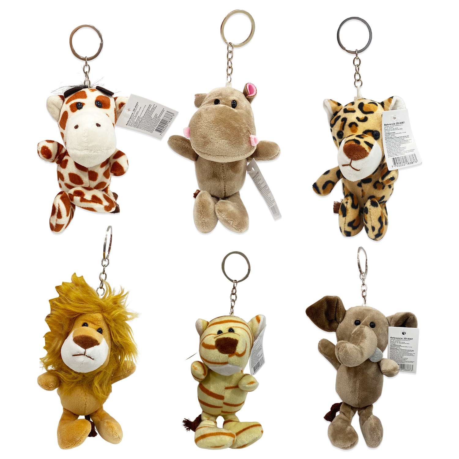 LLAVERO PELUCHE ANIMAL (PQTX12)