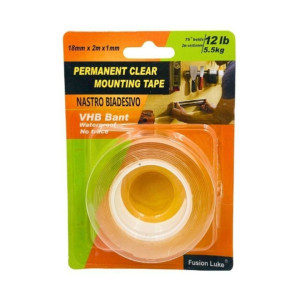 CINTA DOBLE FAZ TRANSPARENTE 18MM*2M BMR-2220