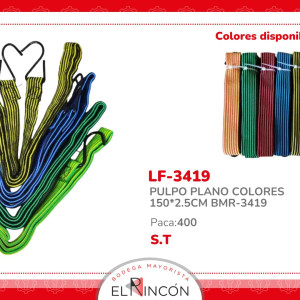 PULPO PLANO COLORES 150*2.5CM BMR-3419