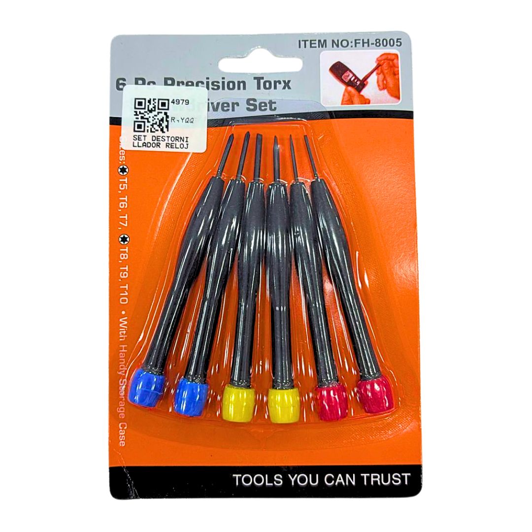 SET DESTORNILLADOR RELOJERO *6PCS BMR-4979/FH-8005