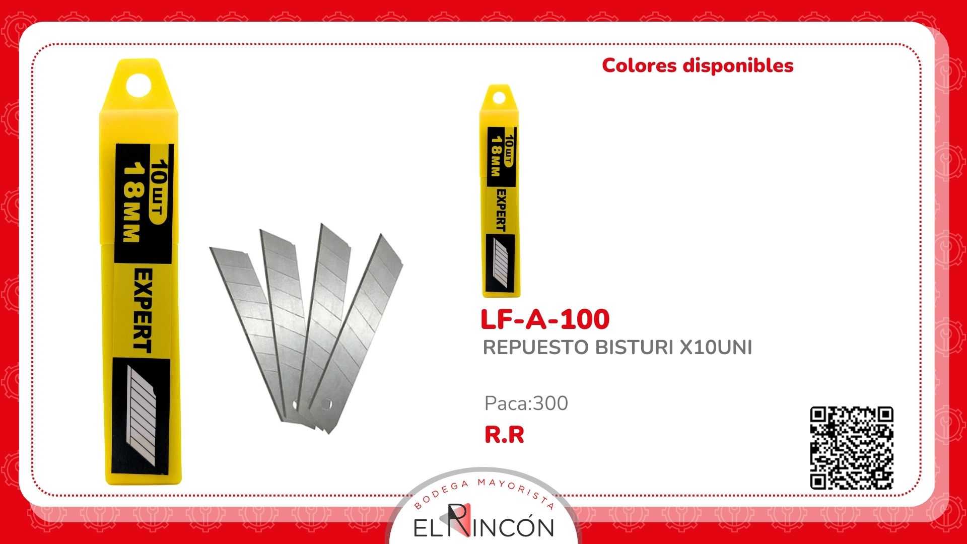 REPUESTO BISTURI X10UNI A-100