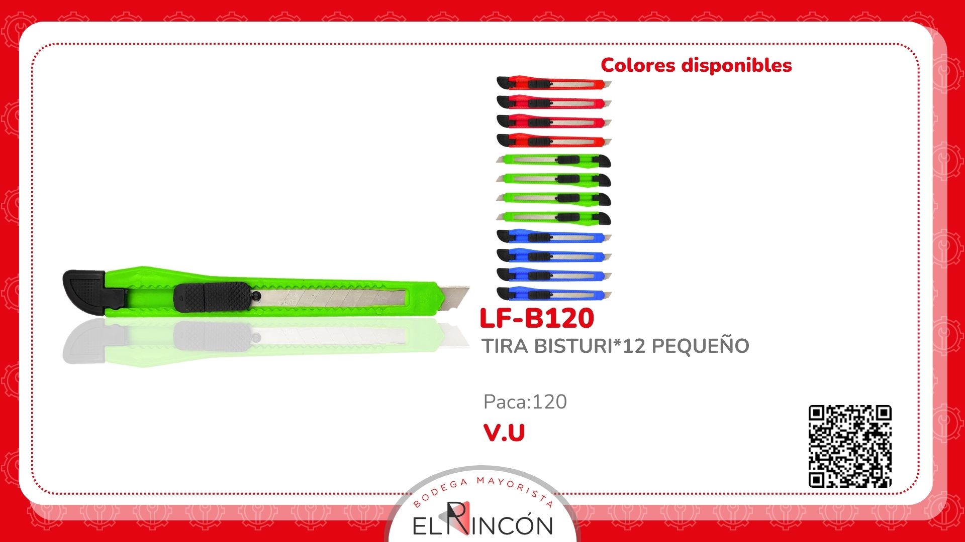 TIRA BISTURI*12 PEQUEÑO 120