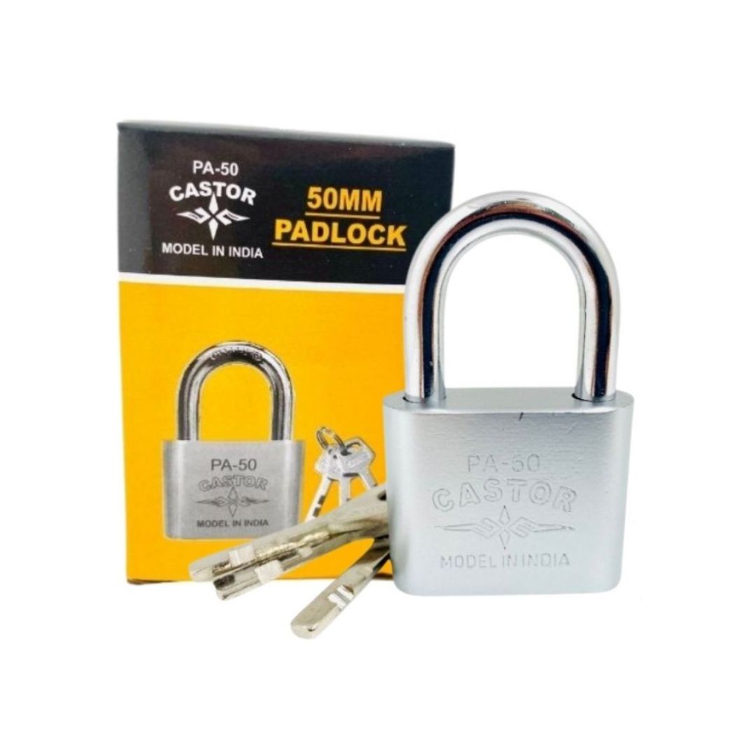 CANDADO CASTOR 50MM PLATEADO PA-50A