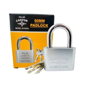 CANDADO CASTOR 60MM PLATEADO PA-60A