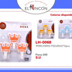 PERCHERO FIGURAS*3pcs 0068