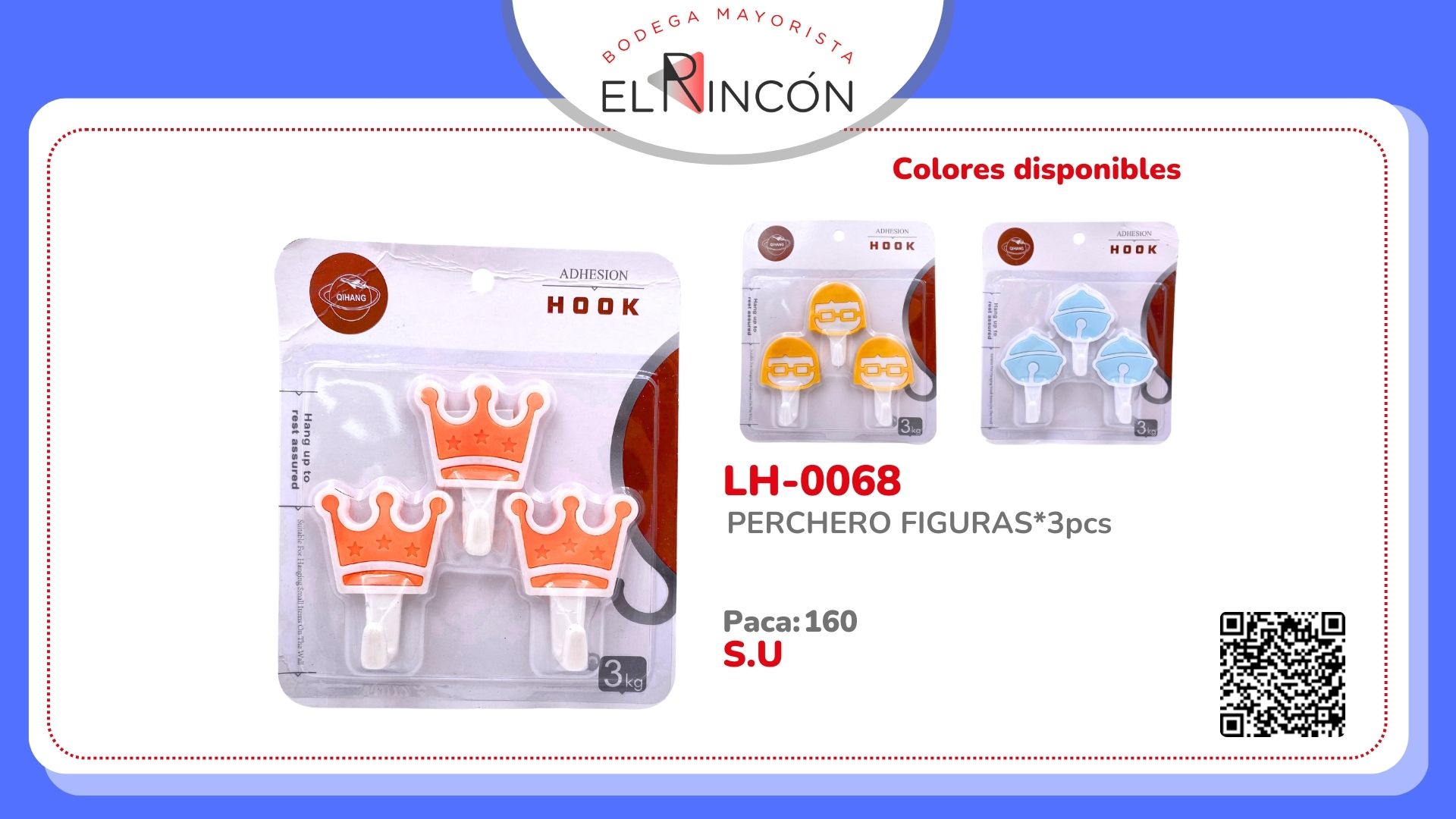 PERCHERO FIGURAS*3pcs 0068