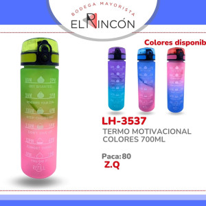TERMO MOTIVACIONAL COLORES 700ML BMR-3537