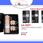 JUEGO DE TERMO+VASOS 500ML BMR-3577