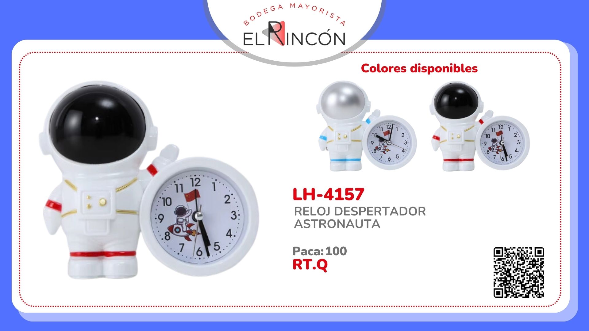 RELOJ DESPERTADOR ASTRONAUTA BMR-4157