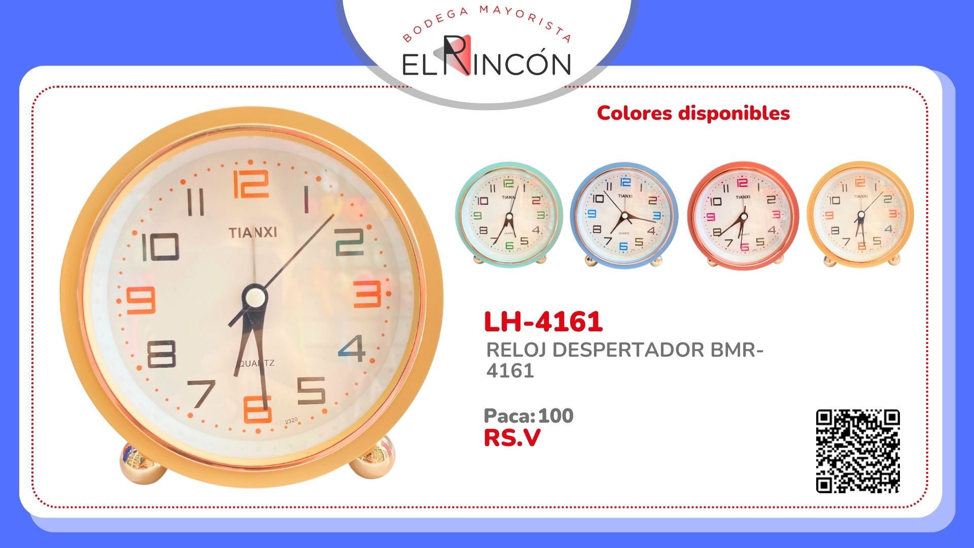 RELOJ DESPERTADOR BMR-4161