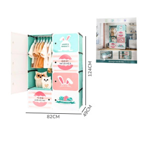 ESTANTE ORGANIZADOR DE ROPA Y ZAPATOS ESTAMPADO 82**49*124CM YG-08