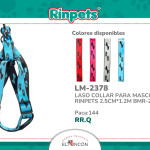 LASO COLLAR PARA MASCOTA RINPETS 2.5CM*1.2M BMR-2378