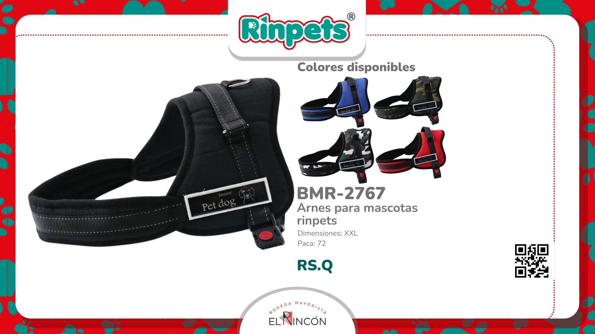 ARNES PARA MASCOTAS XXL RINPETS BMR-2767
