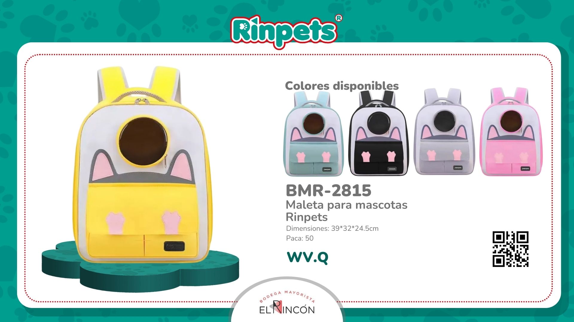 MALETA PARA MASCOTAS RINPETS BMR-2815
