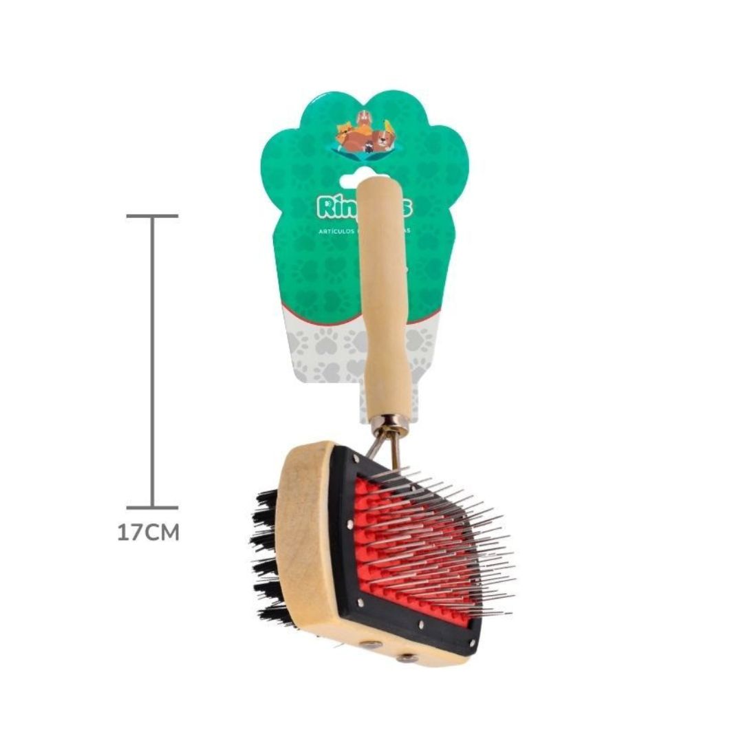 CEPILLO DOBLE PARA MASCOTAS 17cm BMR-3210