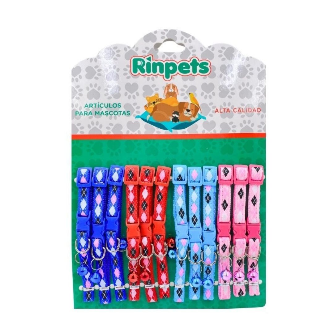 CARTON COLLAR PARA MASCOTAS*12 RINPETS 1.0CM BMR-3326