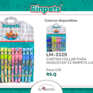 CARTON COLLAR PARA MASCOTAS*12 RINPETS 1.0CM BMR-3329