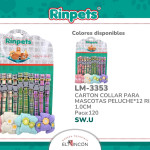 CARTON COLLAR PARA MASCOTAS PELUCHE*12 RINPETS 1.0CM BMR-3353