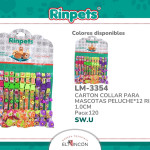 CARTON COLLAR PARA MASCOTAS PELUCHE*12 RINPETS 1.0CM BMR-3354