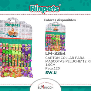 CARTON COLLAR PARA MASCOTAS PELUCHE*12 RINPETS 1.0CM BMR-3354