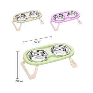RECIPIENTE DOBLE PARA MASCOTAS RINPETS 37*20*4CM BMR-3679