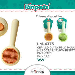 CEPILLO QUITA PELO PARA MASCOTAS 17*8CM RINPETS BMR-4375