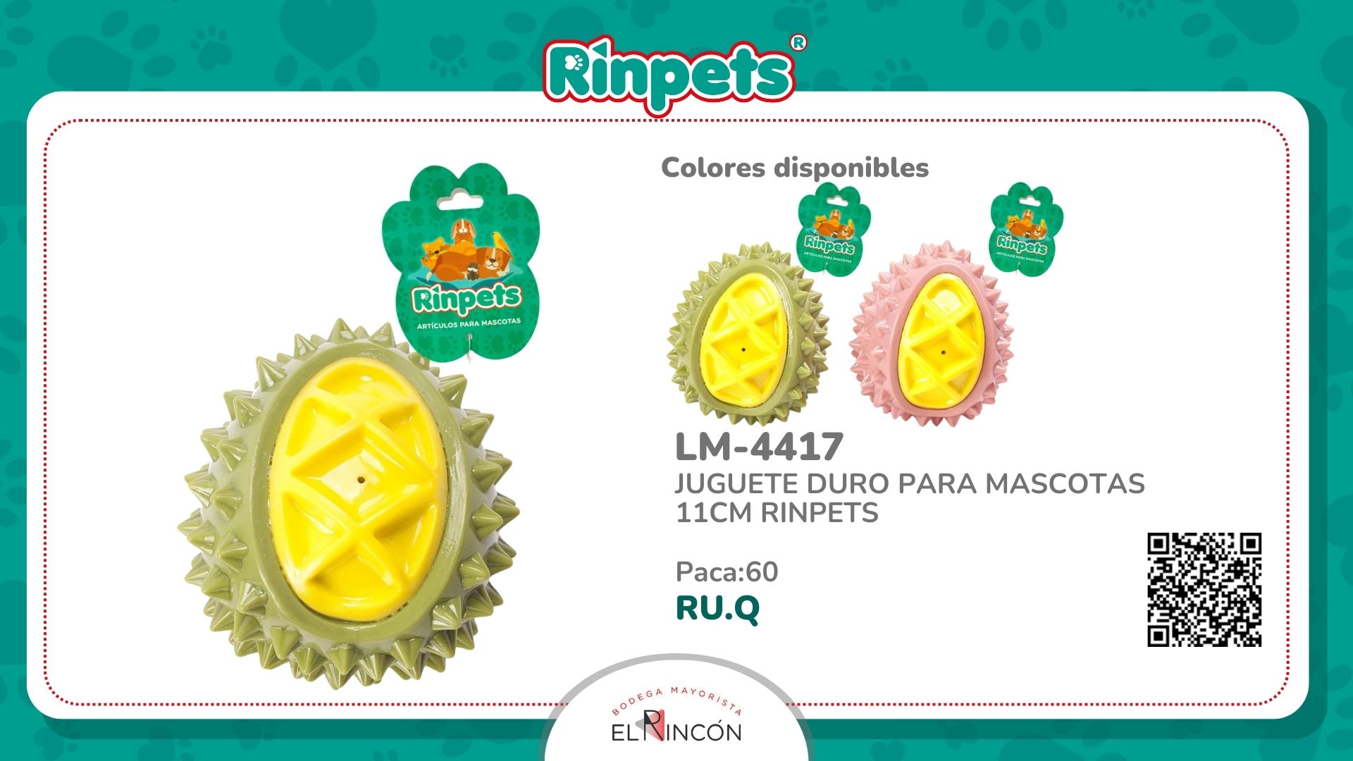 JUGUETE DURO PARA MASCOTAS 11CM RINPETS BMR-4417