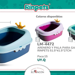 ARENERO Y PALA PARA GATO RINPETS 51.5*41.5*27CM BMR-4472