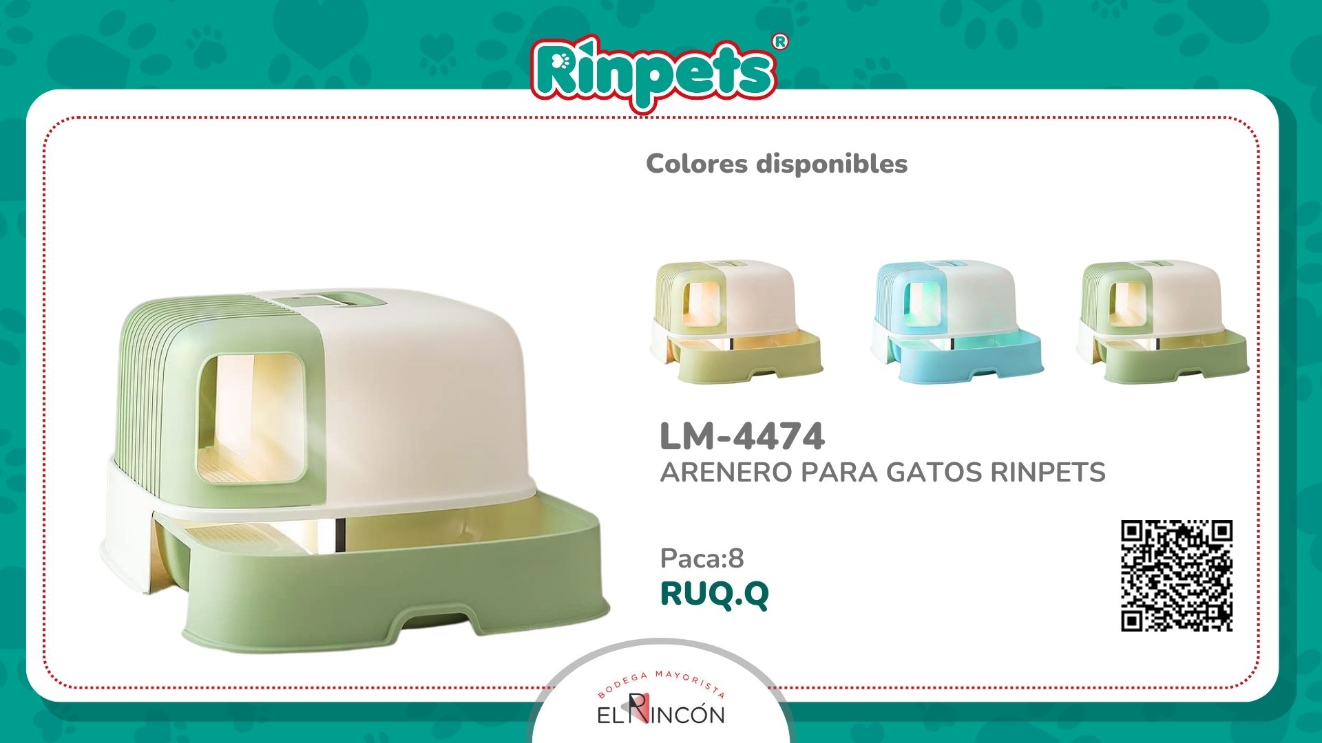 ARENERO PARA GATOS RINPETS BMR-4474