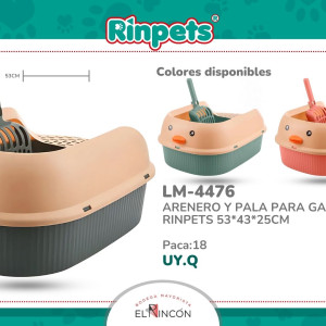 ARENERO Y PALA PARA GATO RINPETS 53*43*25CM BMR-4476