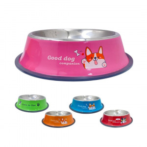 RECIPIENTE METALICO PARA MASCOTA ESTAMPADO 22CM BMR-5197