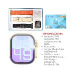 RELOJ INTELIGENTE CON 3 CORREAS BMR-6437