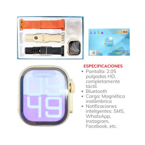RELOJ INTELIGENTE CON 3 CORREAS BMR-6437
