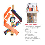 RELOJ INTELIGENTE CON 10 REPUESTOS DE CORREA BMR-6438