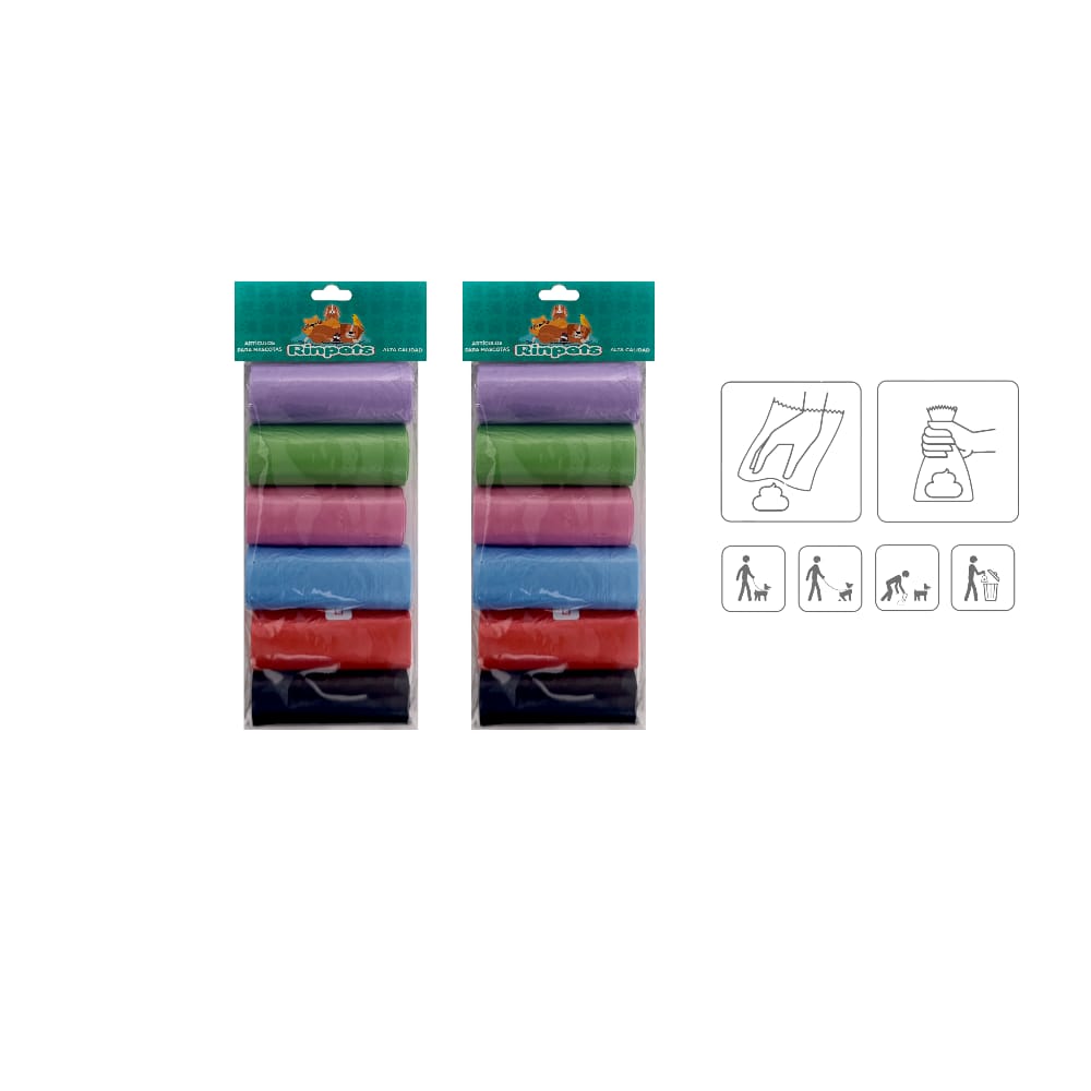 BOLSA HIGIENICA MASCOTA  X6 PCS BMR-5365 (PQTX12)