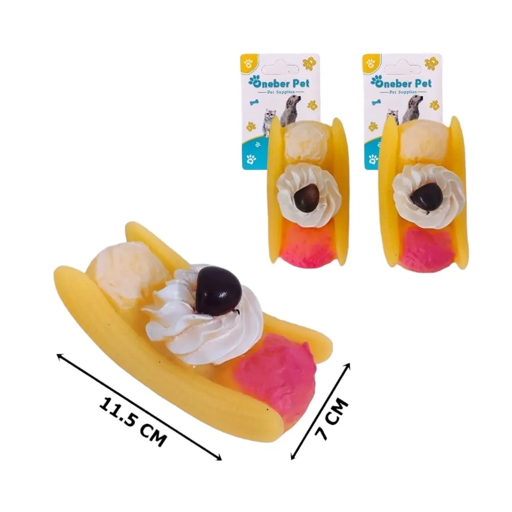 CHILLON MOTIVO BANANA SPLIT PARA MASCOTAS DK-1110 (PQTX12)