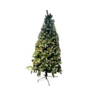 ARBOL NAVIDEÑO CON ADORNOS PUNTAS BLANCAS 150CM 400T