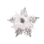 FLOR NAVIDEÑA PLATEADA 20CM (BJX80)