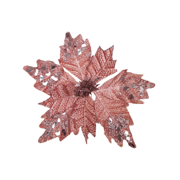 FLOR NAVIDEÑA PALO ROSA 20CM (BJX80)