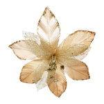 FLOR NAVIDEÑA DORADA 40CM (BJX80)