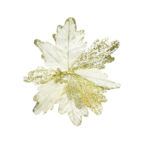 FLOR NAVIDEÑA DORADA 24CM (BJX80)