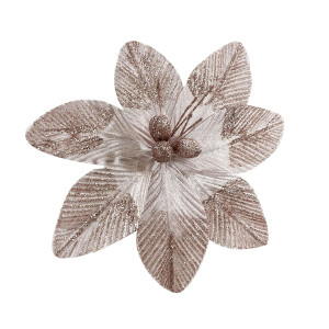 FLOR NAVIDEÑA ROSADA CLARA 29CM (BJX120)