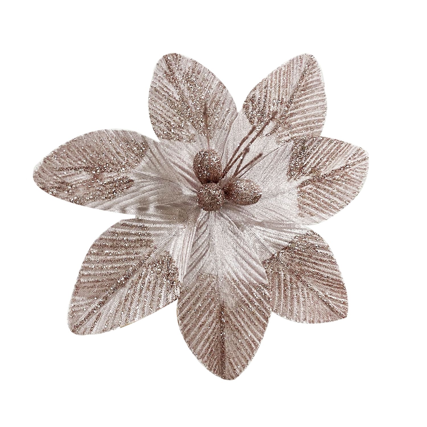 FLOR NAVIDEÑA ROSADA CLARA 29CM (BJX120)