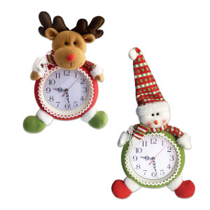 RELOJ MUÑECO NAVIDEÑO