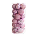 BOLA NAVIDEÑA ROSADA 8CM X24