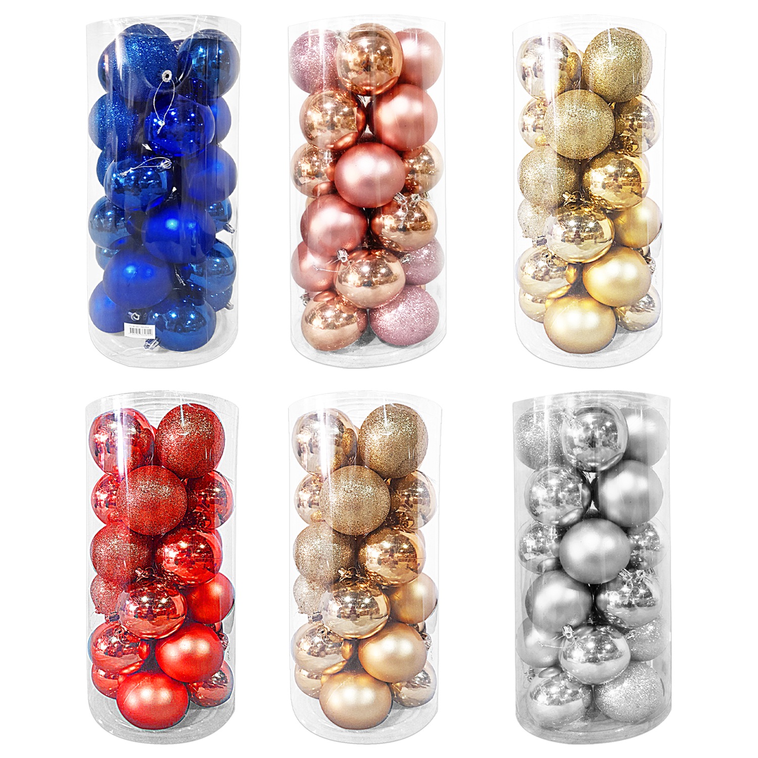 BOLA NAVIDEÑA SURTIDA 7CM X24