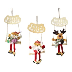 MUÑECO NAVIDEÑO FELIZ NAVIDAD 23CM