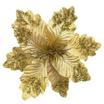 FLOR NAVIDEÑA DORADA 25CM (BJX100)