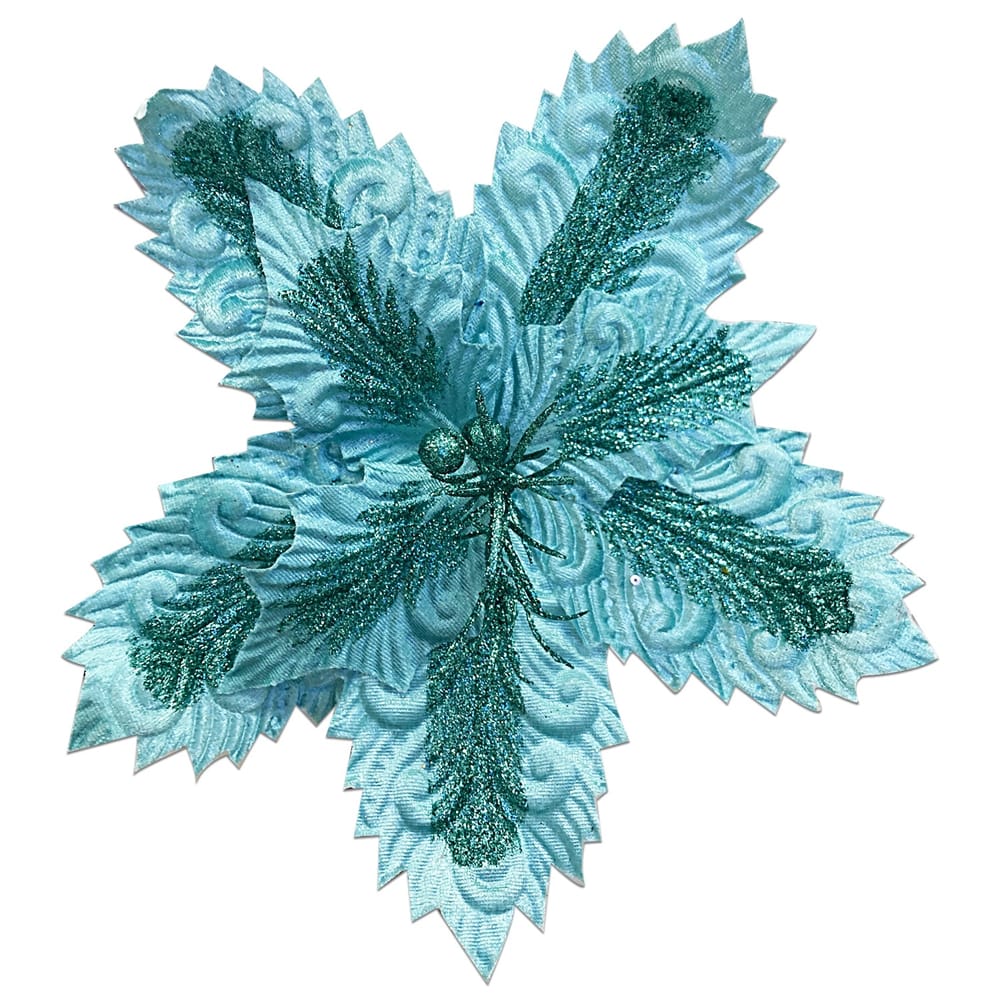 FLOR NAVIDEÑA AZUL MENTA((BDJ X120))