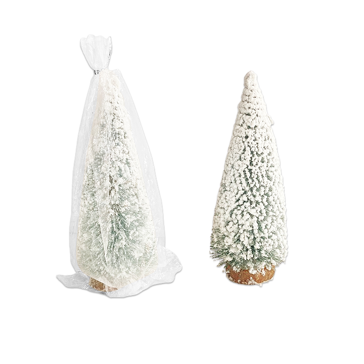 ADORNO ARBOL NAVIDEÑO NEVADO 20CM